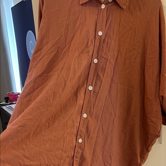 Rust Button-Up Shirt - Picture 2 of 5